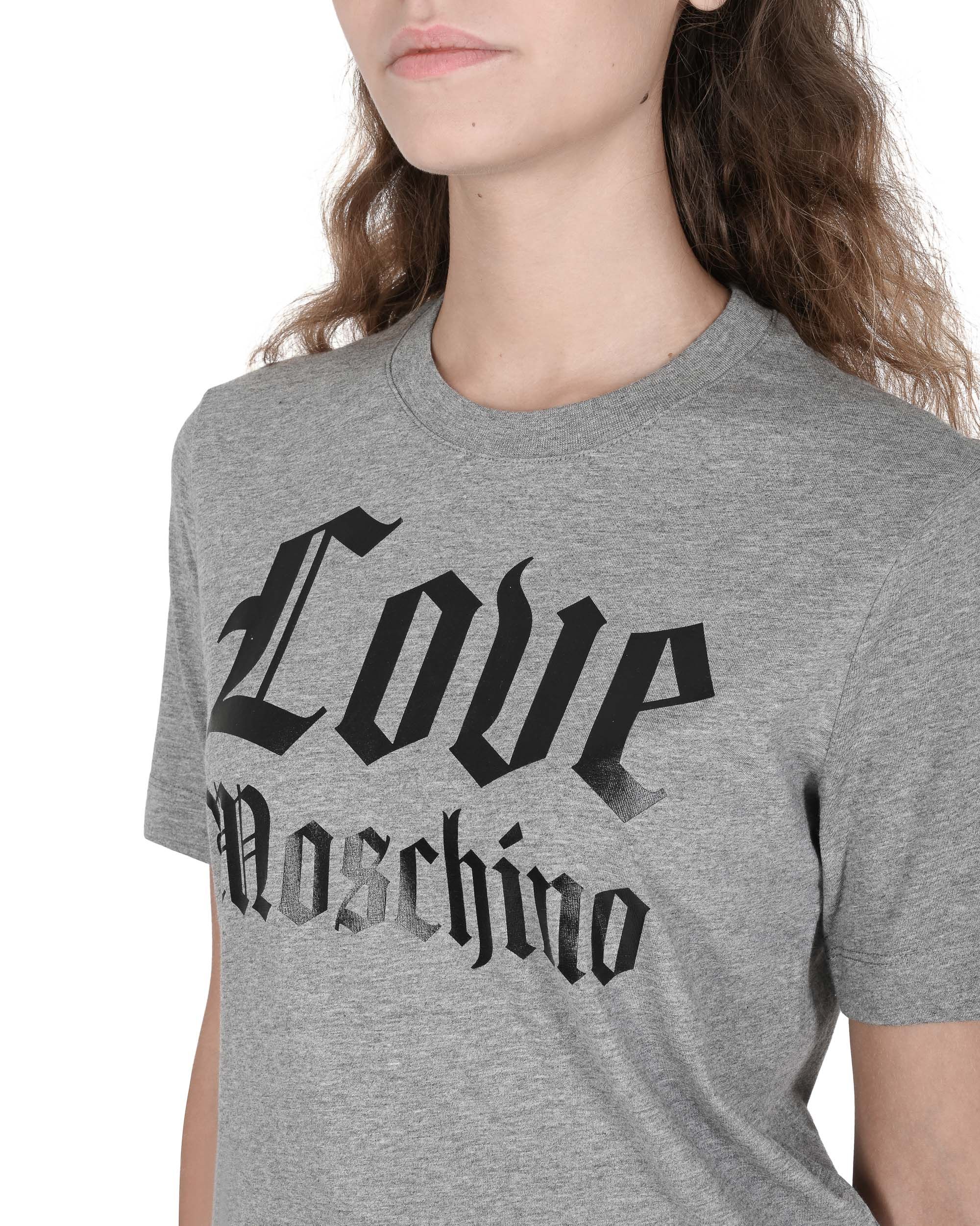 T-shirt Love Moschino Gris Et Or - Homme - Coton - Neuf Avec étiquettes - Taille Regular